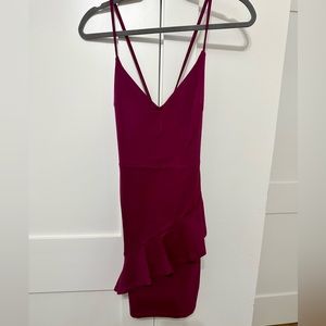 LUSH Maroon Cocktail Dress - medium